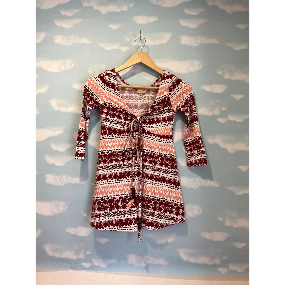 Ella Moss Y2K Tunic Top Southwestern Print Boho Hippie 2000s